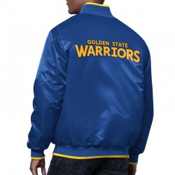 The Ambassador Golden State Warriors Varsity Satin Jacket The Ambassador Golden State Warriors Varsity Satin Jacket