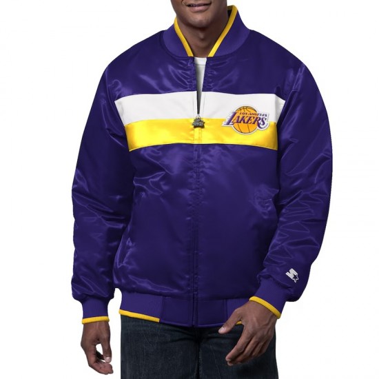 The Ambassador Los Angeles Lakers Varsity Satin Jacket The Ambassador Los Angeles Lakers Varsity Satin Jacket