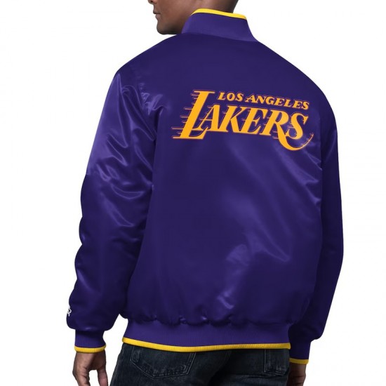 The Ambassador Los Angeles Lakers Varsity Satin Jacket The Ambassador Los Angeles Lakers Varsity Satin Jacket