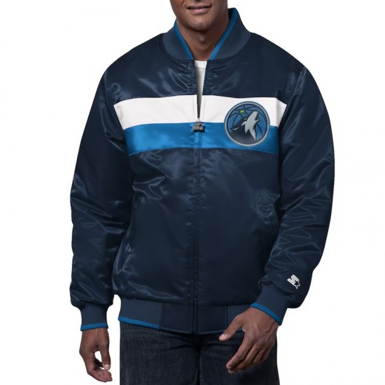 The Ambassador Minnesota Timberwolves Varsity Satin Jacket