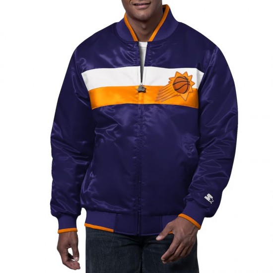 The Ambassador Phoenix Suns Varsity Satin Jacket The Ambassador Phoenix Suns Varsity Satin Jacket