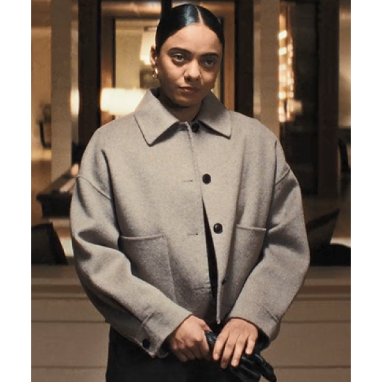 Olivia Benitez The Beast In Me Aleyse Shannon Gray Jacket Olivia Benitez The Beast In Me Aleyse Shannon Gray Jacket