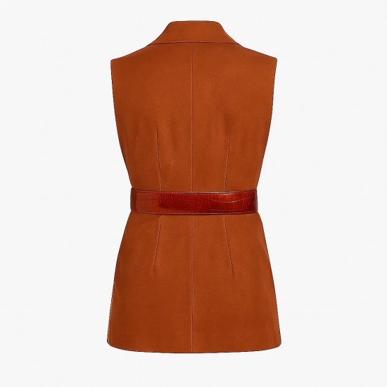 The Beast In Me Season 1 Brittany Snow Brown Suede Vest The Beast In Me Season 1 Brittany Snow Brown Suede Vest