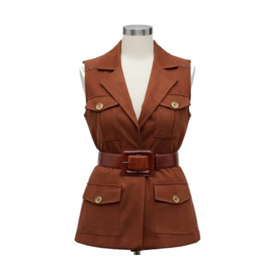 The Beast In Me Season 1 Brittany Snow Brown Suede Vest The Beast In Me Season 1 Brittany Snow Brown Suede Vest