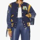 The Fringe Team Spirit Mother Wool/Leather Varsity Jacket