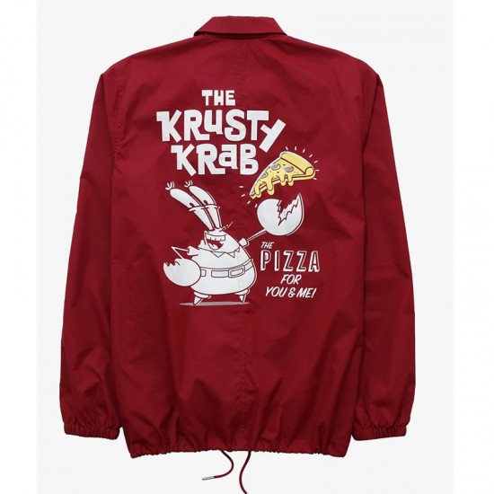 The Krusty Krab Windbreaker Red Jacket The Krusty Krab Windbreaker Red Jacket