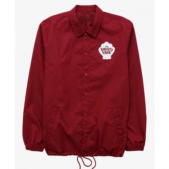 The Krusty Krab Windbreaker Red Jacket The Krusty Krab Windbreaker Red Jacket