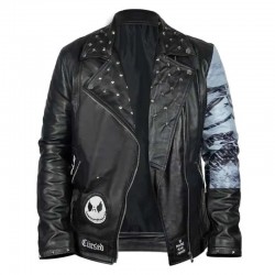The Nightmare Before Christmas Studded Black Leather Jacket