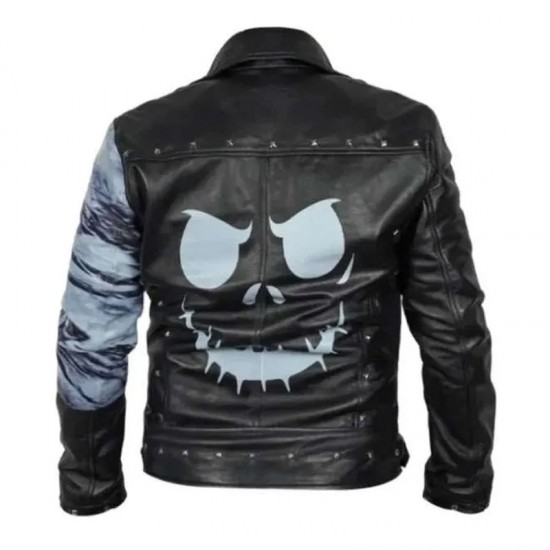 The Nightmare Before Christmas Studded Black Leather Jacket