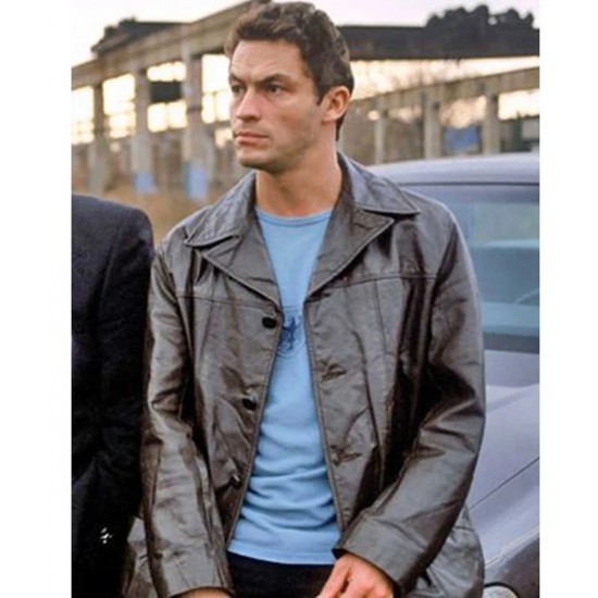 The Wire Dominic West Brown Leather Coat The Wire Dominic West Brown Leather Coat