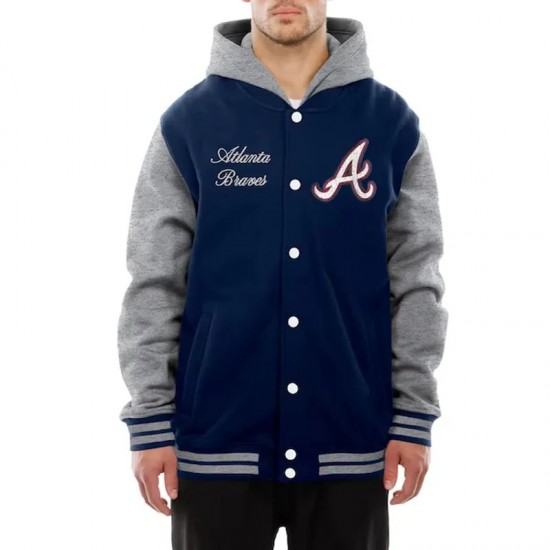 Throwback Prep Atlanta Braves Navy Hoodie Jacket Throwback Prep Atlanta Braves Navy Hoodie Jacket