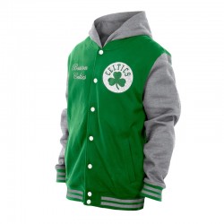 Throwback Prep Boston Celtics Kelly Green Hoodie Jacket