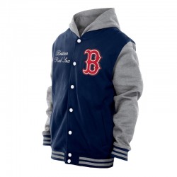 Throwback Prep Boston Red Sox Navy Hoodie Jacket