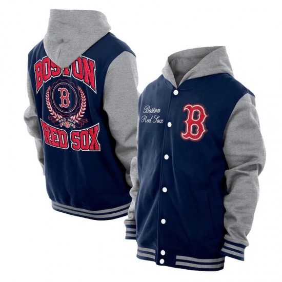 Throwback Prep Boston Red Sox Navy Hoodie Jacket Throwback Prep Boston Red Sox Navy Hoodie Jacket