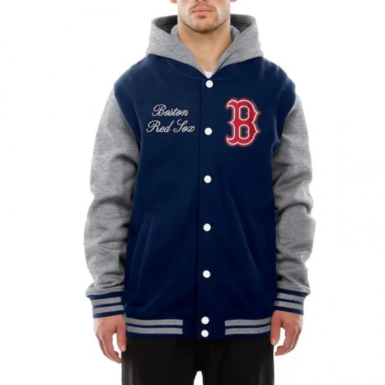 Throwback Prep Boston Red Sox Navy Hoodie Jacket Throwback Prep Boston Red Sox Navy Hoodie Jacket