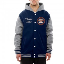 Throwback Prep Houston Astros Navy Hoodie Jacket