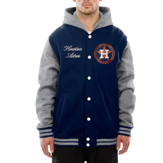 Throwback Prep Houston Astros Navy Hoodie Jacket Throwback Prep Houston Astros Navy Hoodie Jacket