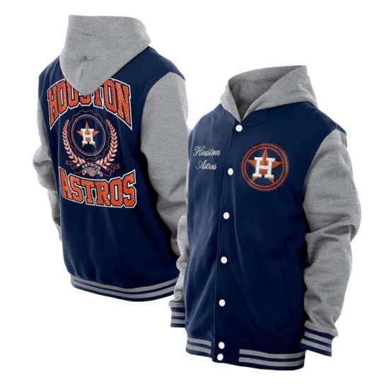 Throwback Prep Houston Astros Navy Hoodie Jacket