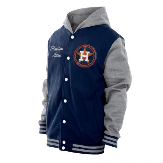 Throwback Prep Houston Astros Navy Hoodie Jacket Throwback Prep Houston Astros Navy Hoodie Jacket