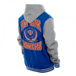 Throwback Prep NY Knicks Blue Hoodie Jacket Throwback Prep NY Knicks Blue Hoodie Jacket