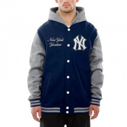 Throwback Prep NY Yankees Navy Hoodie Jacket