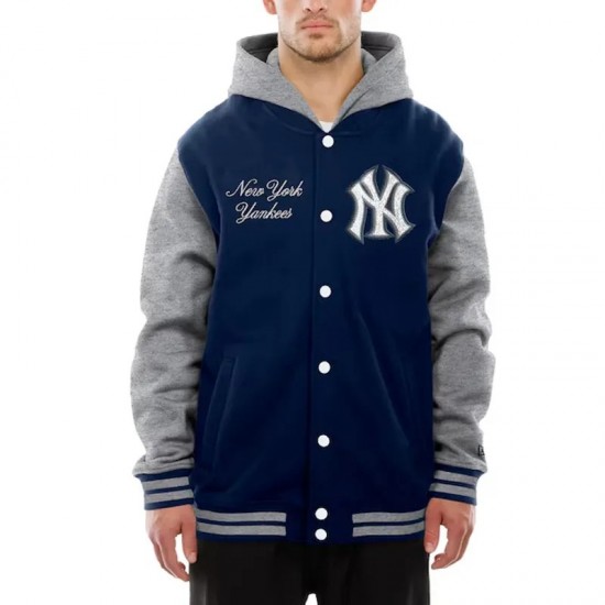 Throwback Prep NY Yankees Navy Hoodie Jacket Throwback Prep NY Yankees Navy Hoodie Jacket