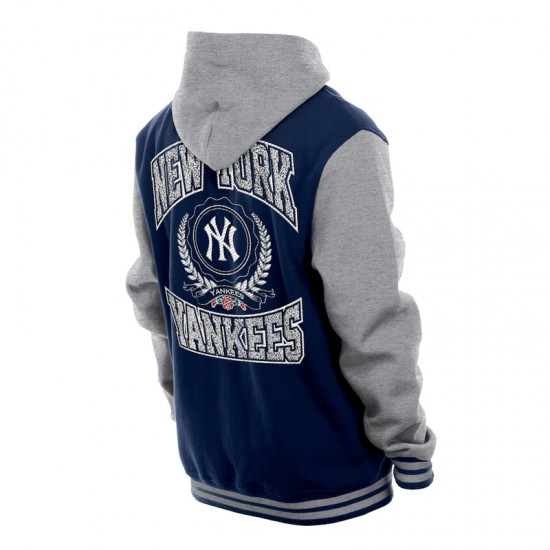 Throwback Prep NY Yankees Navy Hoodie Jacket Throwback Prep NY Yankees Navy Hoodie Jacket