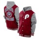 Throwback Prep Philadelphia Phillies Burgundy Hoodie Jacket