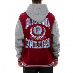 Throwback Prep Philadelphia Phillies Burgundy Hoodie Jacket Throwback Prep Philadelphia Phillies Burgundy Hoodie Jacket