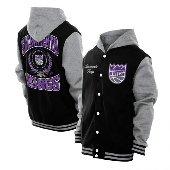 Throwback Prep Sacramento Kings Black Hoodie Jacket