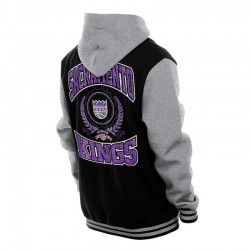 Throwback Prep Sacramento Kings Black Hoodie Jacket Throwback Prep Sacramento Kings Black Hoodie Jacket