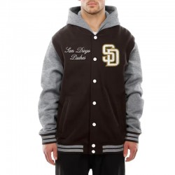 Throwback Prep San Diego Padres Brown Hoodie Jacket