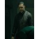 Tom Hardy MobLand 2025 Harry Da Souza Black Leather Bomber Jacket