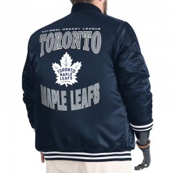 Toronto Maple Adaptive Bold Logo Varsity Satin Jacket
