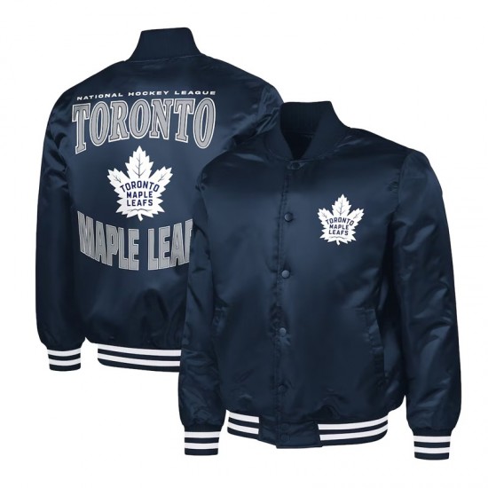 Toronto Maple Adaptive Bold Logo Varsity Satin Jacket