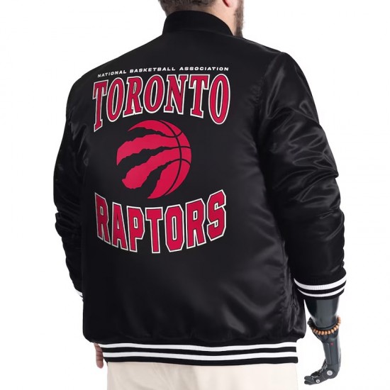 Toronto Raptors Adaptive Bold Logo Varsity Satin Jacket