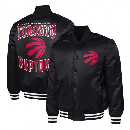 Toronto Raptors Adaptive Bold Logo Varsity Satin Jacket