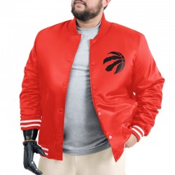 Toronto Raptors Adaptive Bold Logo Varsity Satin Jacket