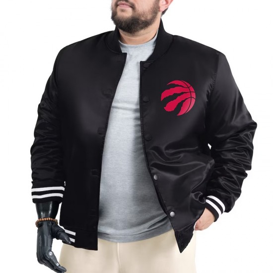 Toronto Raptors Adaptive Bold Logo Varsity Satin Jacket