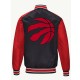 Toronto Raptors Black and Red Varsity Satin Jacket Toronto Raptors Black and Red Varsity Satin Jacket