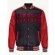 Toronto Raptors Black and Red Varsity Satin Jacket Toronto Raptors Black and Red Varsity Satin Jacket
