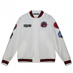 Toronto Raptors City Collection White Varsity Satin Jacket