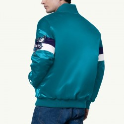 Triple Option Charlotte Hornets Teal Varsity Satin Jacket Triple Option Charlotte Hornets Teal Varsity Satin Jacket