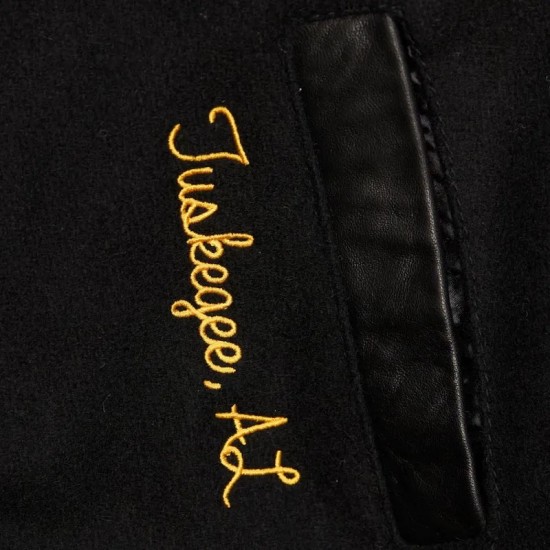 Tuskegee Golden Tigers Homecoming Black Varsity Jacket Tuskegee Golden Tigers Homecoming Black Varsity Jacket
