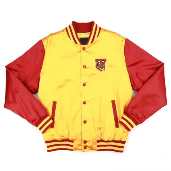 Tuskegee University Gold and Red Baseball Jacket Tuskegee University Gold and Red Baseball Jacket