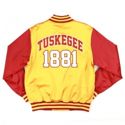 Tuskegee University Gold and Red Baseball Jacket Tuskegee University Gold and Red Baseball Jacket