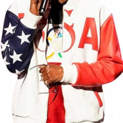 U.S. 2024 Olympic Snoop Dogg Leather Jacket