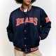 Unisex Chicago Bears Bomber Navy Satin Jacket