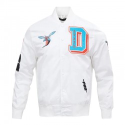 University Delaware State White Satin Jacket