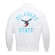 University Delaware State White Satin Jacket University Delaware State White Satin Jacket